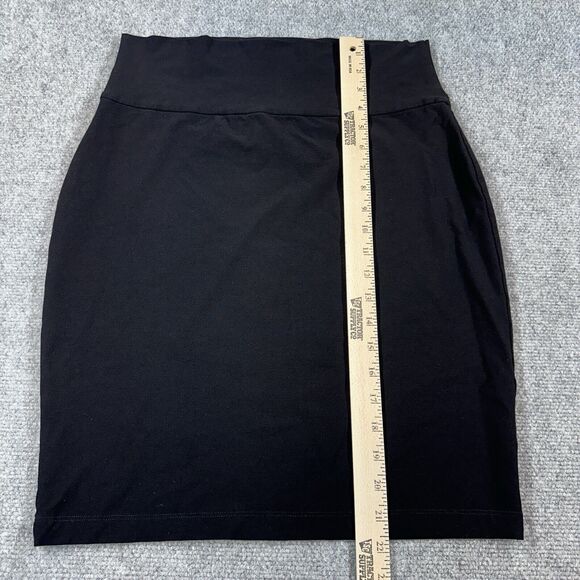 Eileen Fisher Skirt Womens Small Black Straight Pencil Work Wear Stretchy tight - Picture 2 of 7